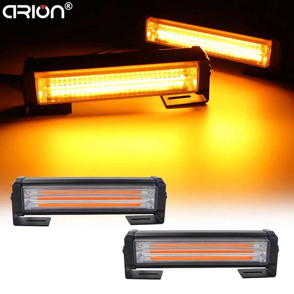 

40W COB Car Truck Front Grille LED Strobe Flash Warning Light Bar 8 Modes Change Styling Fireman Police Emergency Work Fog Lamp