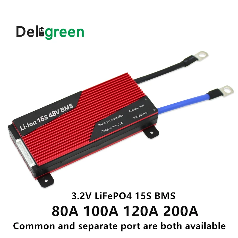 Deligreen 15S 80A 100A 120A 200A PCM/PCB/BMS для литиевых батарей 3,2 V LiFePO4