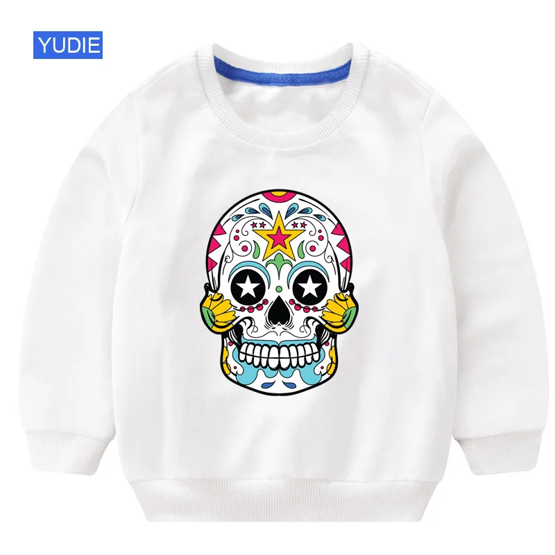 halloween costumes for kids girls Baby Boy Sweatshirt Autumn Long Sleeve Cartoon Animal toddler sweatshirts new fashion 6T - Цвет: sweatshirt white