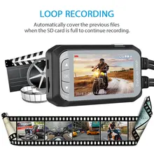 Nouveau 2.7 "LCD PIP Moto Dash caméra HD étanche 130 ° DV124 Moto Dash Cam 1080P double DVR nuit Vison noir boîte enregistreur(China)
