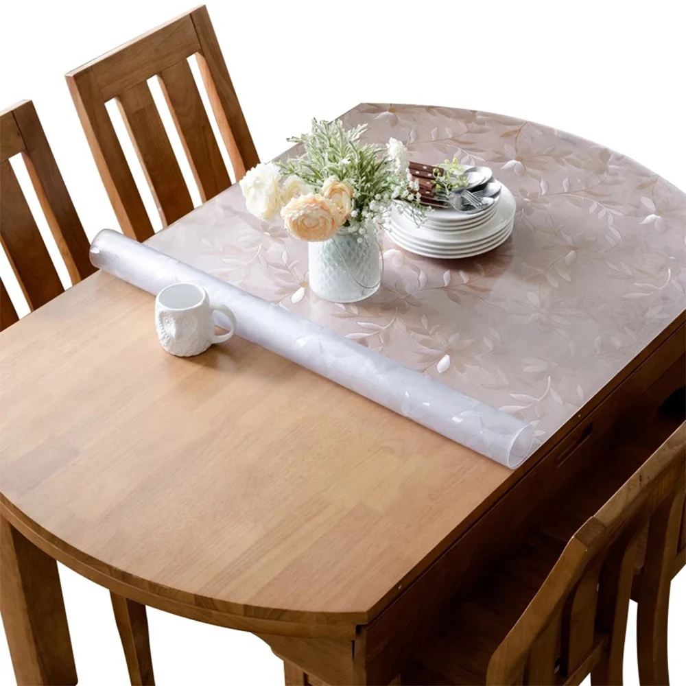  BALLE 1.5mm Oval PVC Transparent Tablecloth Custom Shape Table Cover Protect Desk Dining Highly Qua