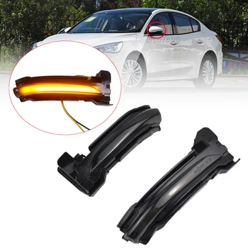

LHD For Ford Focus 4th. 2019 2020 Car Side Wing Rearview Mirror LED Dynamic Turn Signal Indicator Sequential Light Accessories