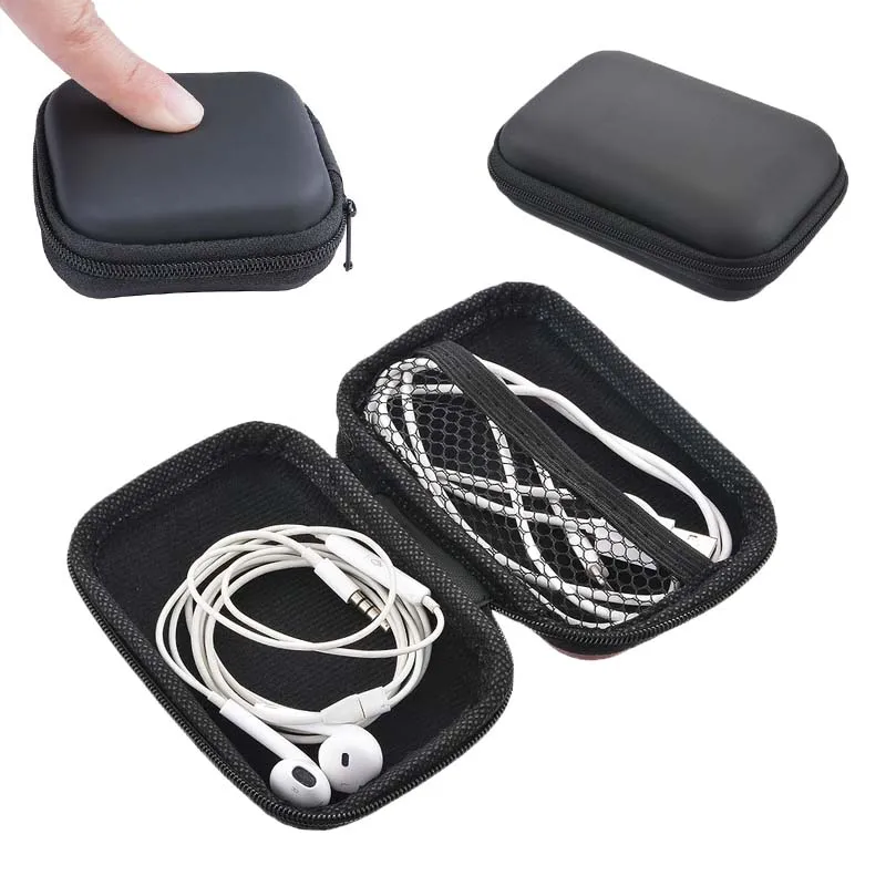 Портативный чехол для переноски для iPod/MP3/наушники/USB кабель сетка карманы Органайзер проводов для наушников коробка сумки
