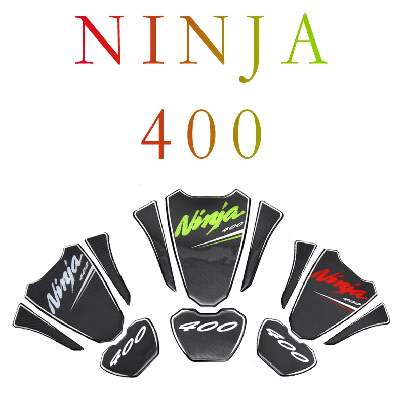

ninja 400 Tank Pad Motorcycle Sticker Film for KAWASAKI NINJA400 Carbon Fiber Decal Gas Fuel Protection Moto Sticker Reflective