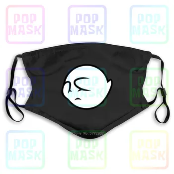

Dust Mask with Filter Super Mario Bro Shy Hiding Boo Ghost Crew Washable Reusable Mask