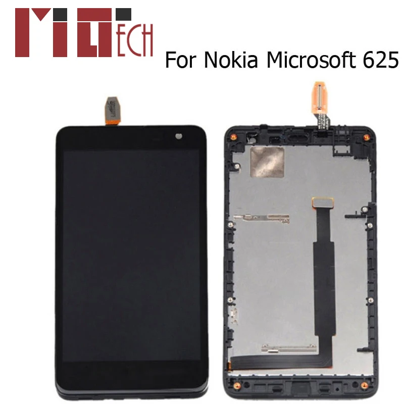 

LCD Display For Nokia Microsoft Lumia 625 Touch Screen Digitizer Full Assembly Replacement Parts Black With Frame 4.7 Inch
