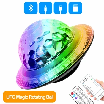 

9 Colors USB LED Disco Light Laser Projection Lamp Bluetooth with Remote Stage Lighting Show for Home Party KTV DJ Dance Floor