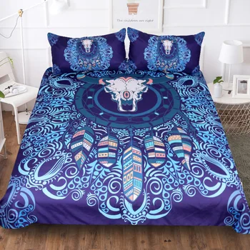 

BEST.WENSDe06 Quality Super soft Unicorn Bedding Cartoon Duvet Cover set 3D Dinosaur World bed set 2/3pcs Twin kids bedding set