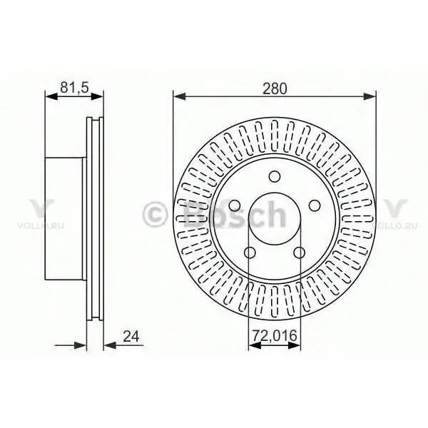 0986479386 bosch тормозной диск передний