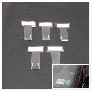 

1pcs/5pcs Universal Car Parking Ticket Holder Clip Plastic Transparent Car Holder Clip Car Windshield Windscreen Tickets Holder