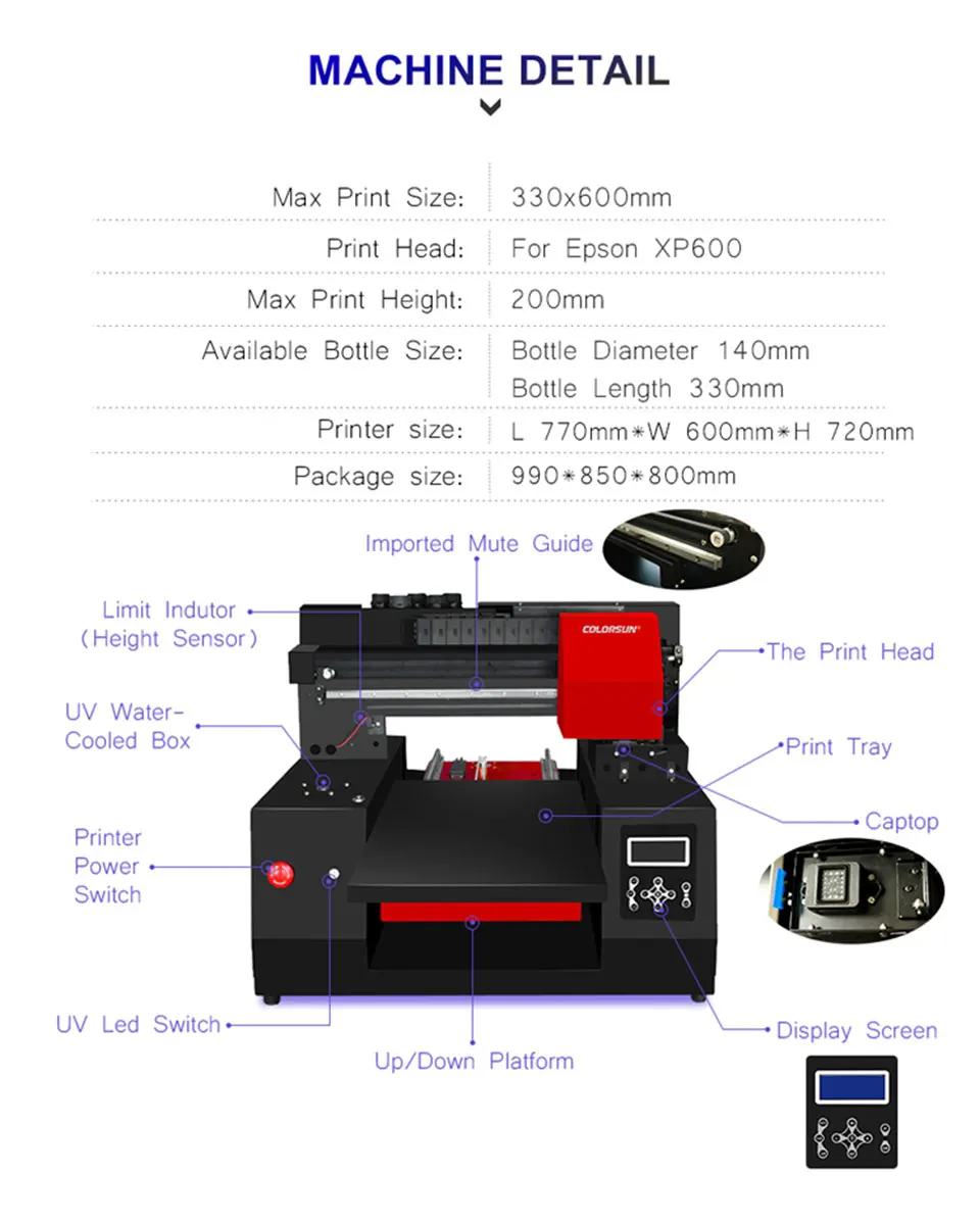 Автоматический A3 3060 УФ принтер чехол для телефона планшетный УФ принтер чехол для телефона TPU Стекло Металл Акрил для Epson DX9 печатающая головка