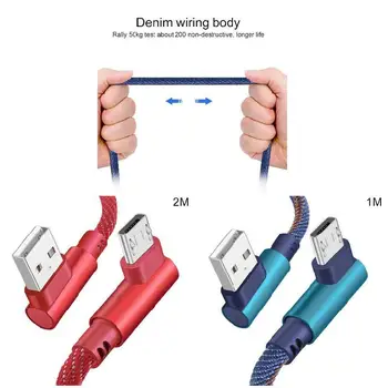 

Type-C/Micro USB 90 Degree Charging Cable USB 3.1 Fast Data Sync Charger Line VH99