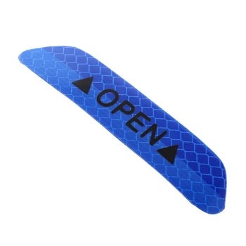 

4Pcs Auto Warning Mark OPEN Car Door Stickers Reflective Tape Strips Safety E7CA