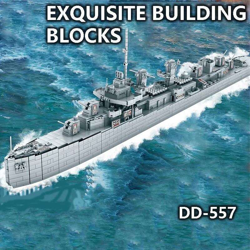 2020 Новинка 2661 шт. строительные блоки Johnston DD 557 морской военный корабль Императорский флагманский Обучающие