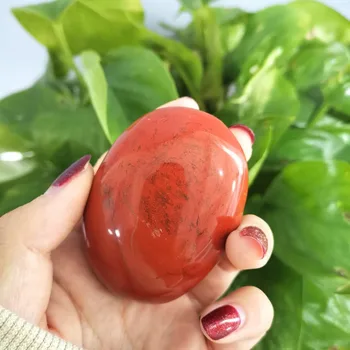 

Free Shipping Wholesale High Quality Natural Red Jasper Tumbled Stone Palm Stone for Sale ZY