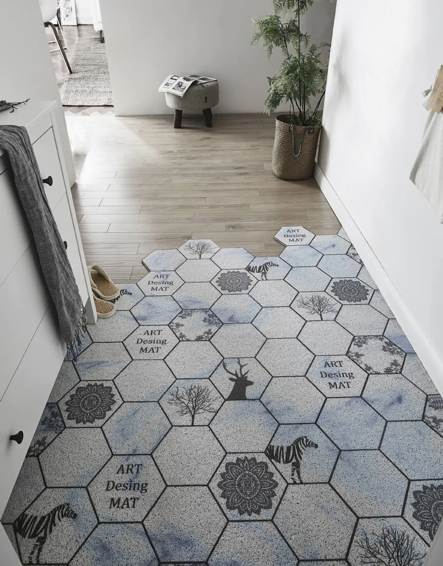 

Non-Slip Household Door Rug Entrance Carpet Rug Custom Irregular Shape Carpet Nordic Minimalist Kitchen Bathroom Living Room