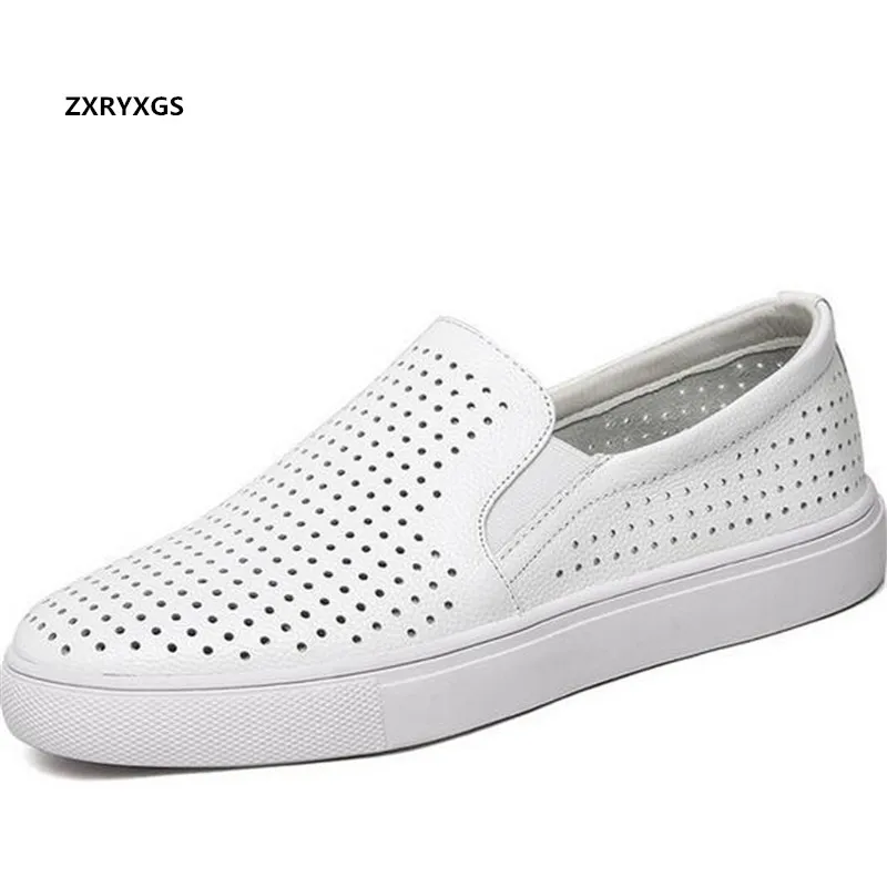 Женские босоножки из мягкой воловьей кожи дышащие сандалии с перфорацией