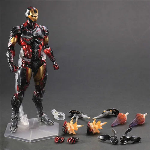 Play Arts Kai Железный человек супергерой Черная Вдова Человек-паук Vemon Тор Капитан