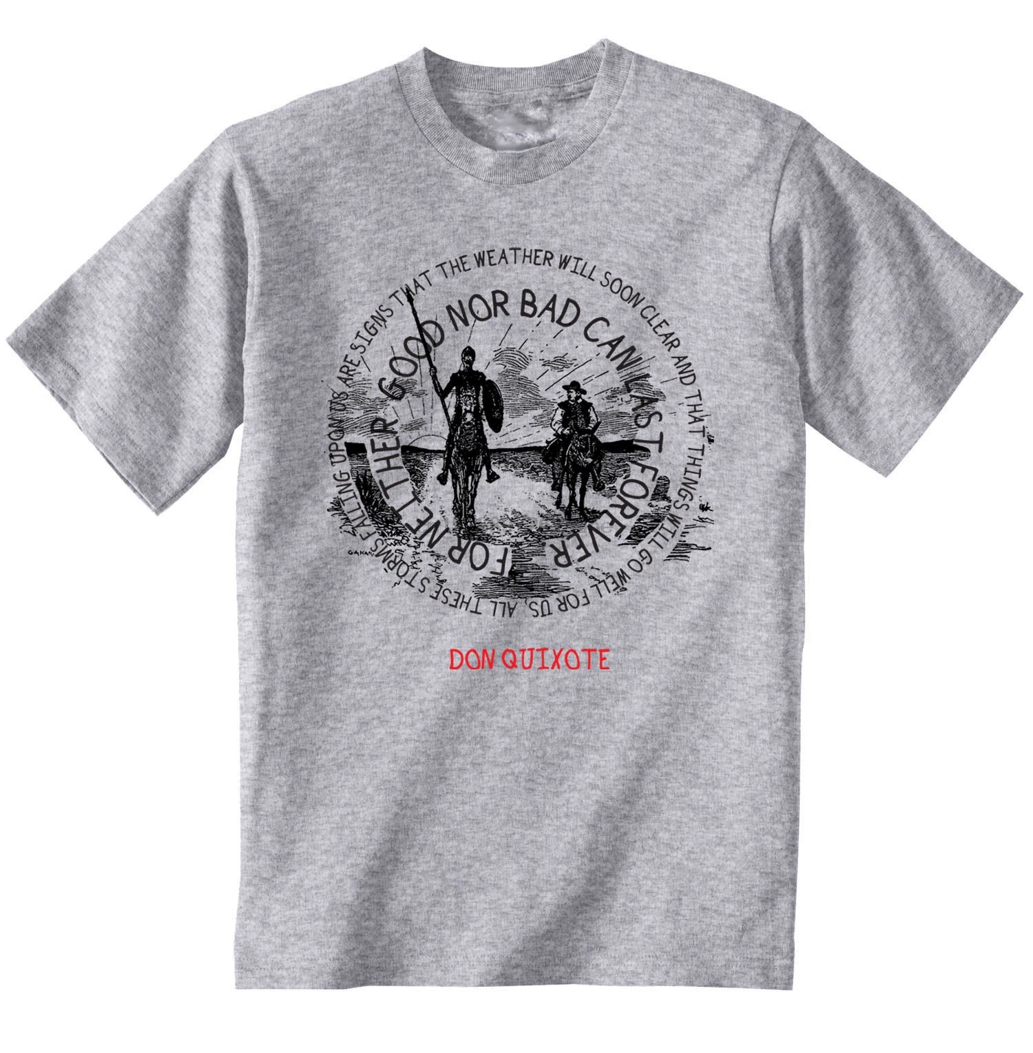 Новая крутая футболка DON QUIXOTE Not GOOD or BAD серая хлопковая 2019 | Мужская одежда