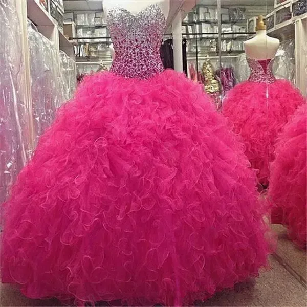 ANGELSBRIDEP милое платье Quinceanera для 15 вечерние роскошные кристаллы бусины блестящее