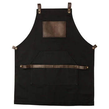

Work Apron In Non-Waxed Canvas with Cross Straps Adjustable for Most Waist Sizes for Men Women Vintage Heavy Duty Apron for Butc