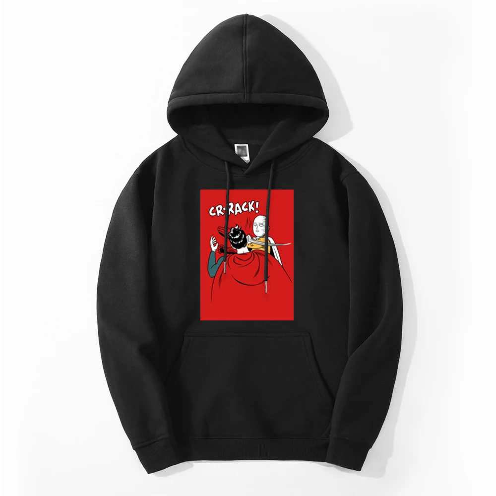 

Funny Anime Print Super Man And One Punch Man Winter Men's Harajuku Warm Sweatshirts Hoodies Simple Cool Hoody Fitness Top