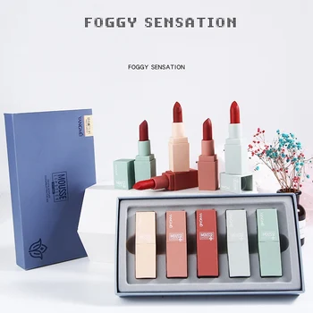 

Wholesale Long-lasting Waterproof Lipstick Set Non-stick Cup Matte Velvet Lipstick Kit Lip Makeup Lipstick