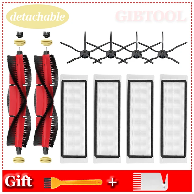 Hepa Filter Mop Rag Brush for Xiaomi for Roborock 1S S50 S55 S5 Max S6MaxV S6 Accessories Robot Vacuum Cleaner Parts Vacuum 2 XM362-black