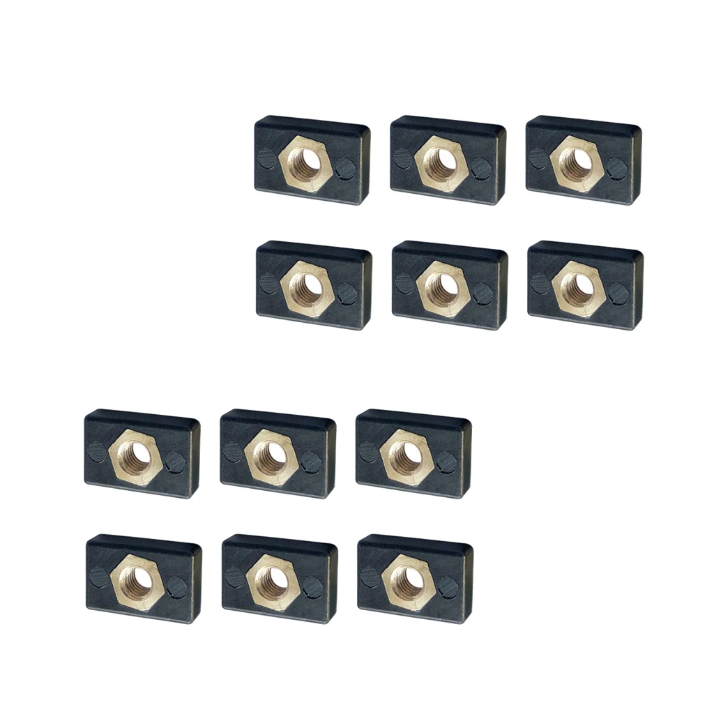 12pcs Fishing Boat Kayak Track Rail Screw Mounting Nut M6 Nutsert Accessories 12pcs Fishing Boat Kayak Track Rail Screw Mounting Nut M6 Nutsert Accessories