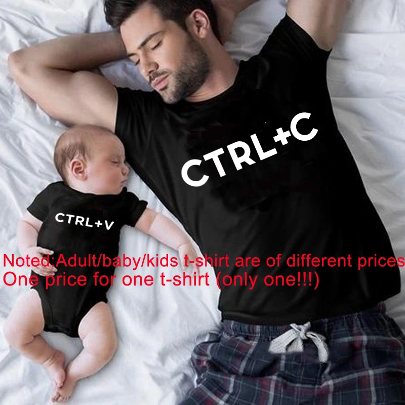Сочетающиеся Топы CTRL C для всей семьи одежда отца дочери сына футболка отцы и я