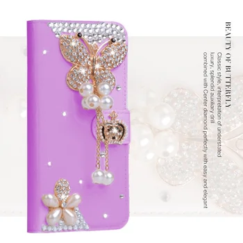 

Butterfly Rhinestone Diamond Leather Wallet Case For XiaoMi 8 lite 9T Pro A1 A2 A3 Mix Max 3 Redmi Note 8 pro 5 6A 7 Pro K20 4X