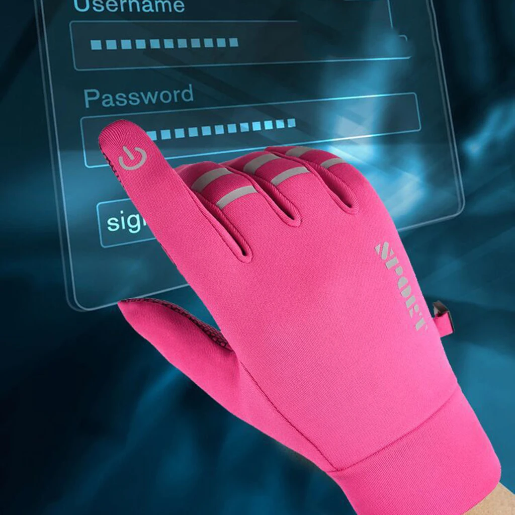 Мужские и женские уличные Верховые перчатки светящиеся ветрозащитные перчатки с сенсорным экраном