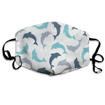 

Face Mask Funny Dolphin (2) Fantastic Cycling Half Face Earloop Nose Mask for Woman