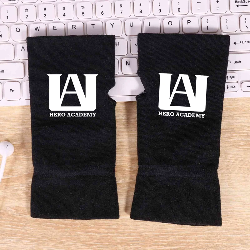 1 Pair Anime My Hero Academia Finger Cotton Knitting Wrist Gloves Mitten Lovers Anime Accessories Dropshipping In Stock best winter gloves for men Gloves & Mittens