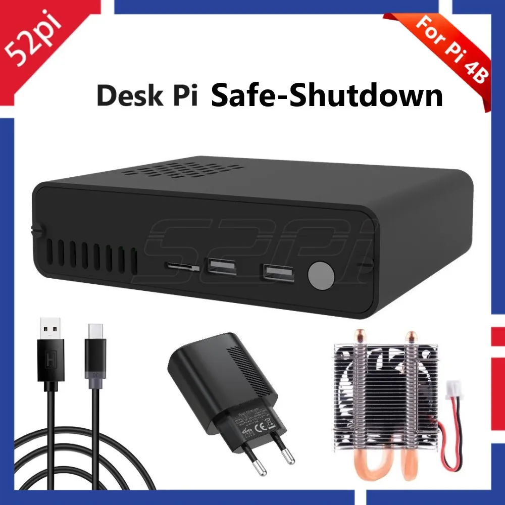52Pi DeskPi Pro телеприставка чехол из алюминиевого сплава с удлинителем GPIO