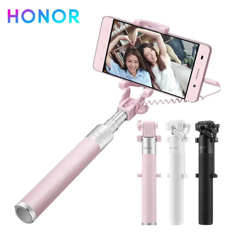 

Honor Selfie Stick Monopod Wired Selfi Self Stick Extendable Handheld Shutter for iOS Android Xiaomi Samung Note