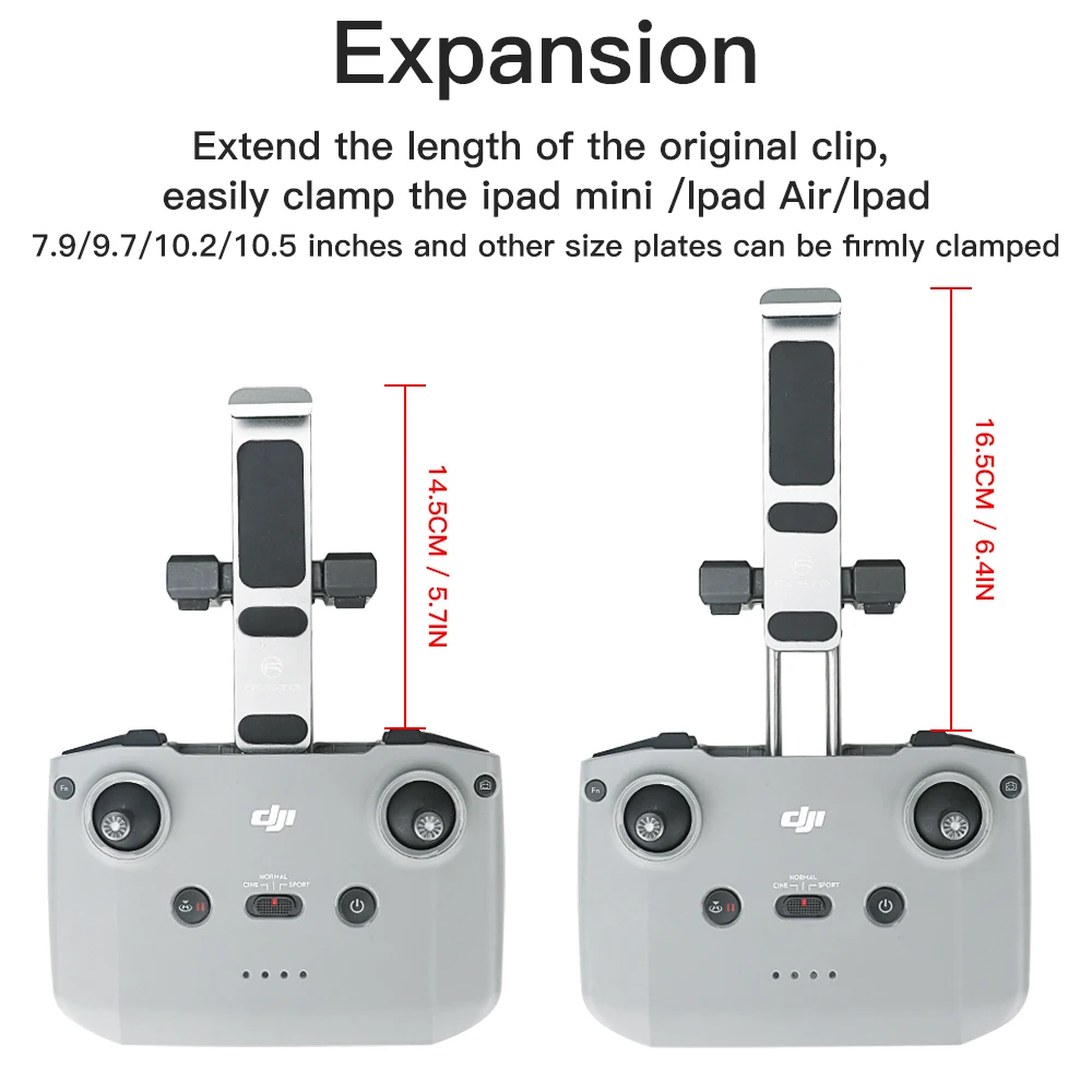 For DJI Mavic Air/ Mini 2 Accessories Tablet Holder Remote Control Aluminum Alloy +Lanyard Durable 10 Inch Bracket Extender leather camera bag