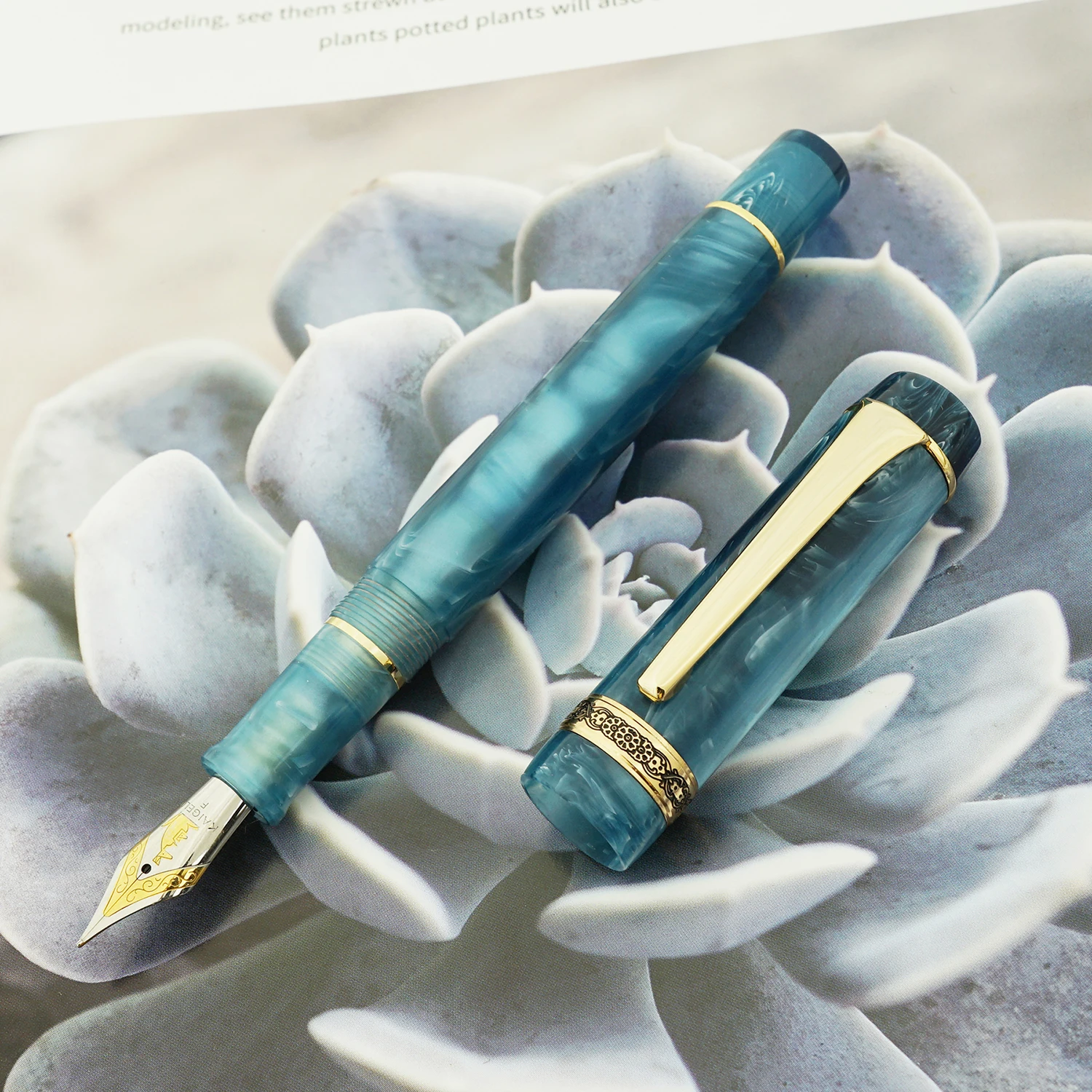 Kaigelu 316A Celluloid Fountain Pen Beautiful Blue Patterns Iridium EF/F/M Nib Writing Ink Office Business School Gift | Канцтовары для