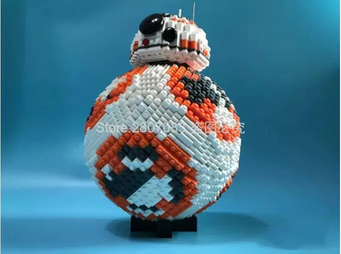 BB-8 сопротивления Звездные Войны Пробуждение силы Сферический робот 2069 шт Строительные блоки Наборы кубиков Игрушки совместимы с 75187