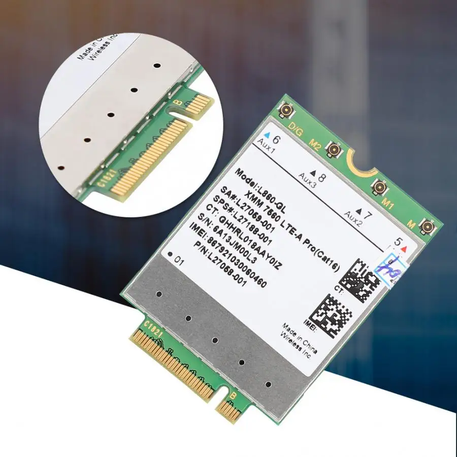 Для Fibocom Cat16 1 Гбит/с L860-GL 4G LTE модуль 4x4 MIMO 256QAM LTE-A беспроводная карта