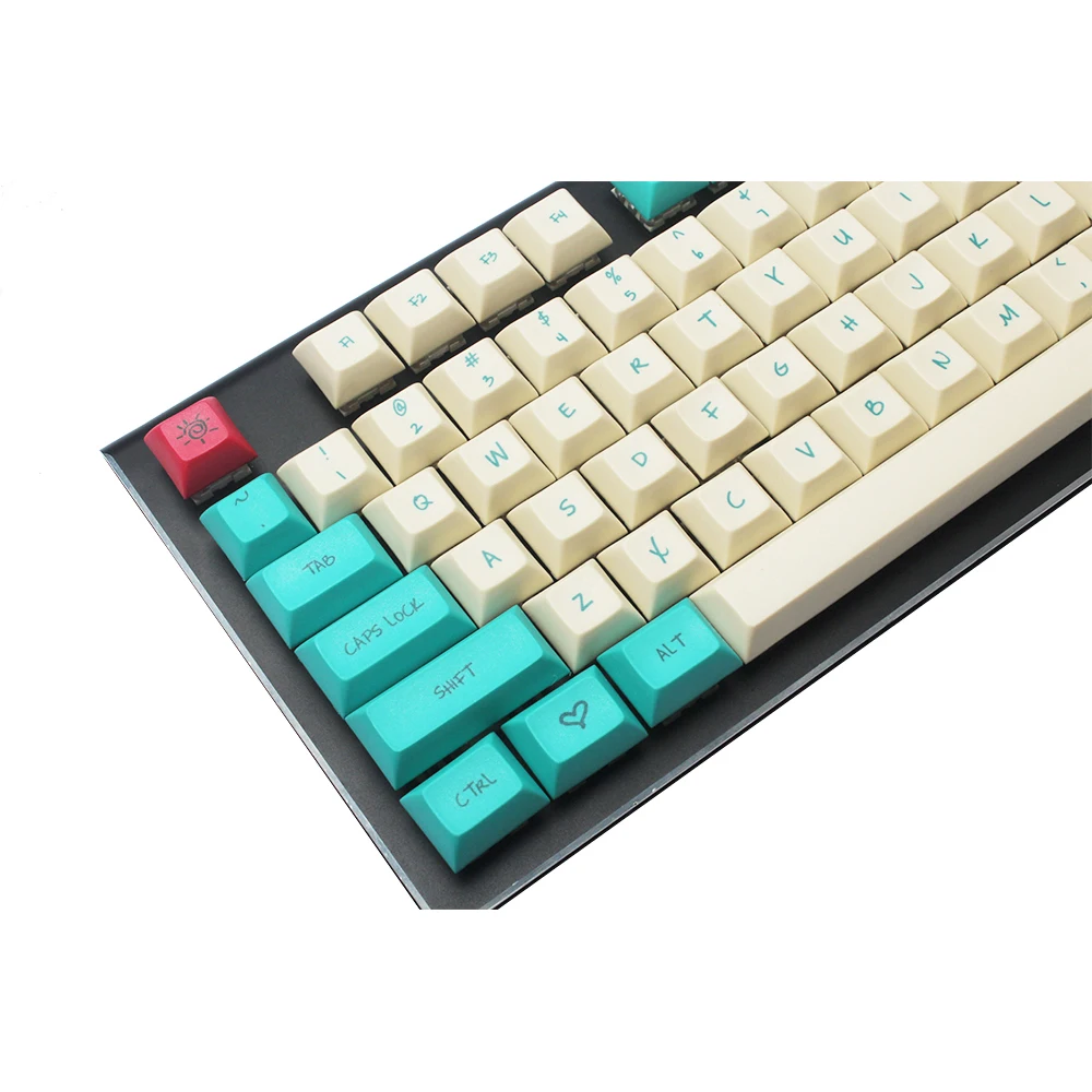 Гавайская тема DSA Keycaps PBT краситель Подложка для Cherry MX Switches 61 63 64 68 84 87 96 108 FC980M ANSI ISO