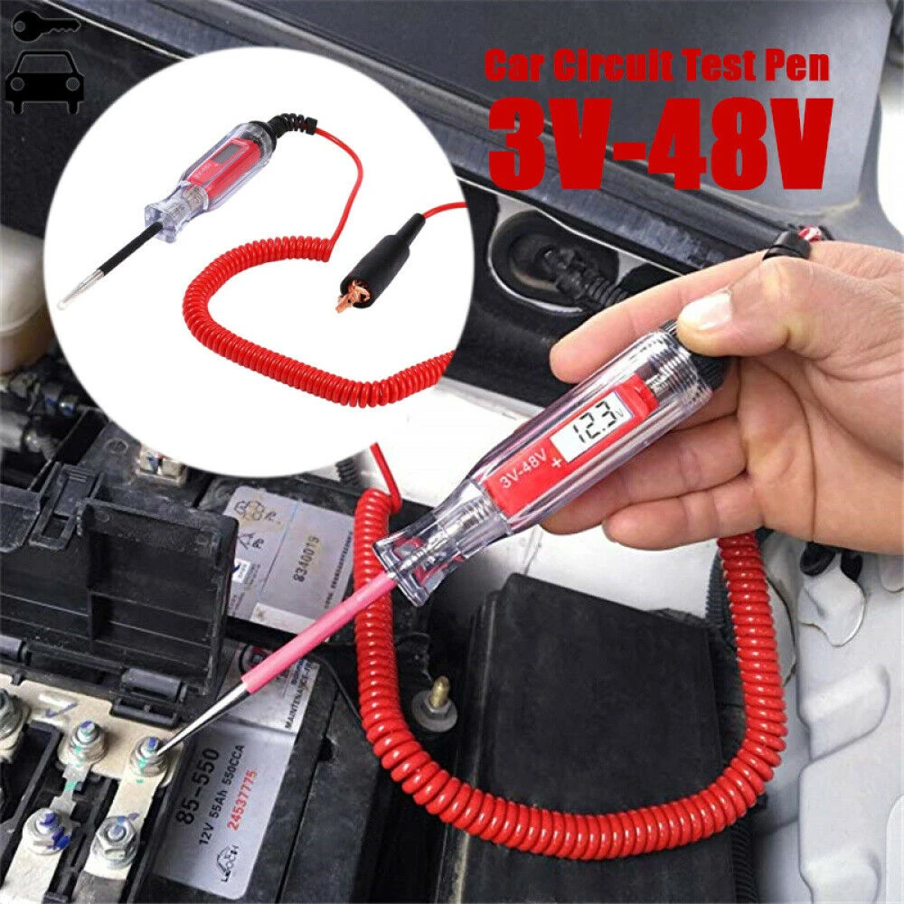 3V48V Digital Electric Circuit Tester Test Light Car Boat Trailer RV