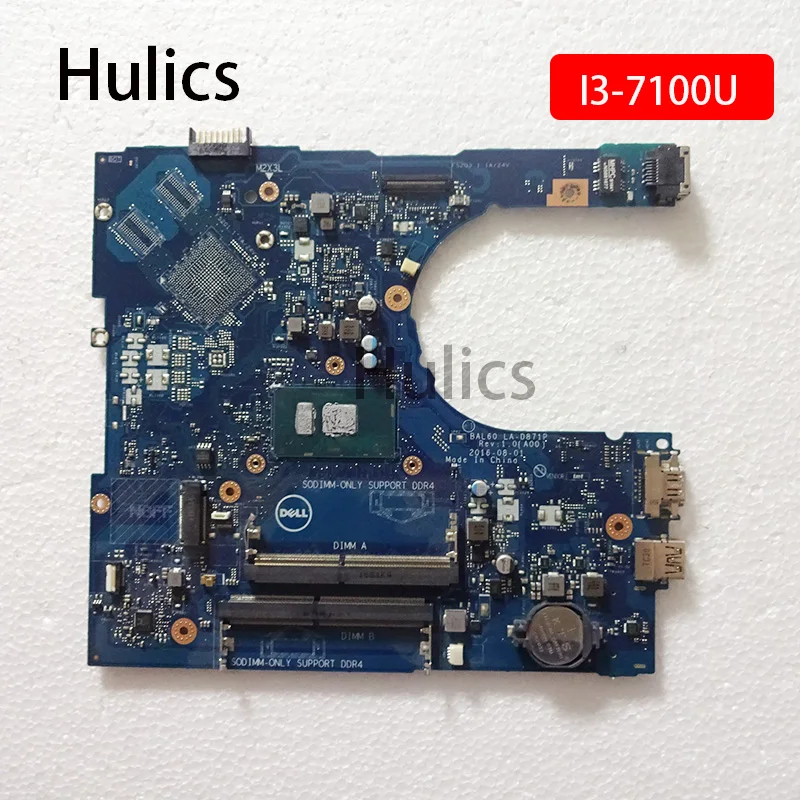 Hulics для 14 5468 5468D 5566 CN-0DMD9K 0DMD9K DMD9K Материнская плата ноутбука BAL60 LA-D871P W/SR2ZW I3-7100U