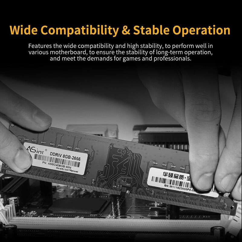ASint DDR4 8GB PC Ram 2666MHz настольная память 288 Pin низкая мощность Dimm и компьютерные компоненты