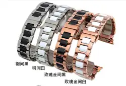 Керамическая масса браслета из нержавеющей стали для iwatch 38 мм 40 мм для Apple Watch band 42 мм 44 мм серии браслетов 4 3 2 1