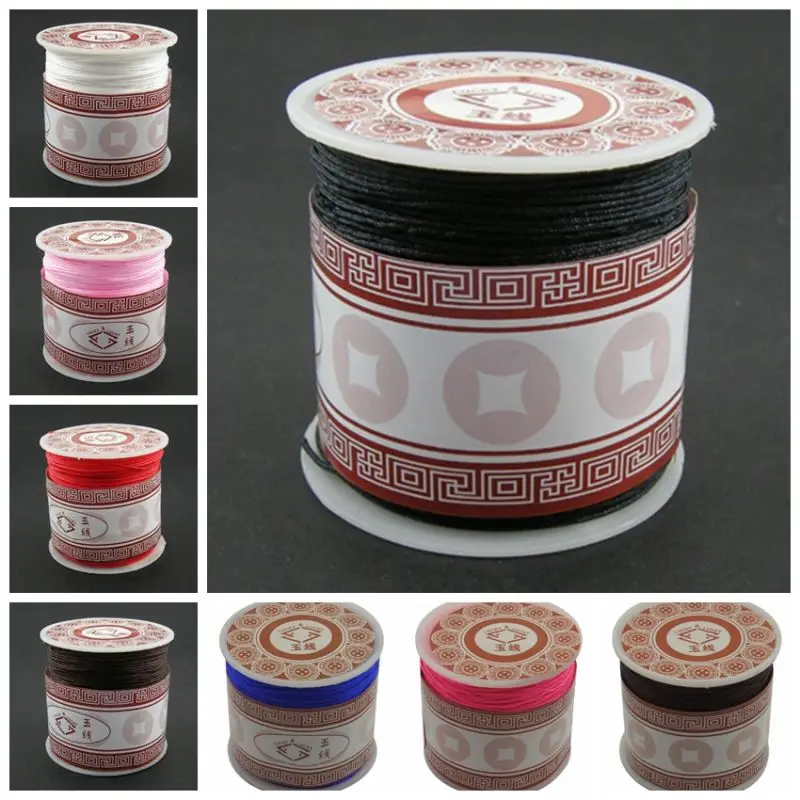 Dia1mm 35m/Roll Nylon Thread Cord Rope Hand-woven Twine Strings Needlework Plaited Decoration For Jewelry Making Handicraft | Украшения и