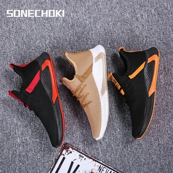 New Fashion Running Shoes Men Mesh Brethable Black Sneakers Light Weight Walking Jogging Shoes Outdoor Lace-up Casual Trainer