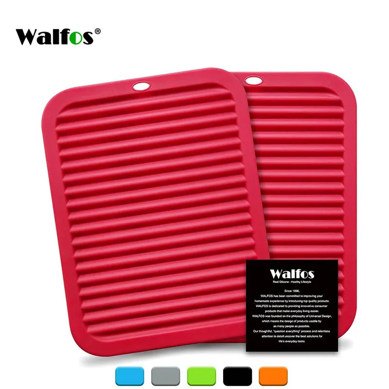 Walfos Silicone Trivets for Hot Pots and Pans - Heat Resistant Hot Pads for  Kitchen Counter- Multi-Purpose & Versatile Trivet Mat - Durable & Flexible