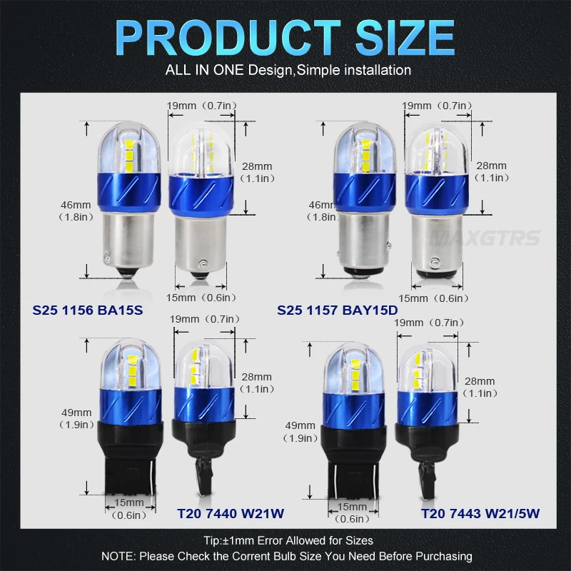 2x7443 T20 W21/5 Вт 1156 1157 BA15S 7440 3030 светодиодный лампы указатели поворота Фары заднего
