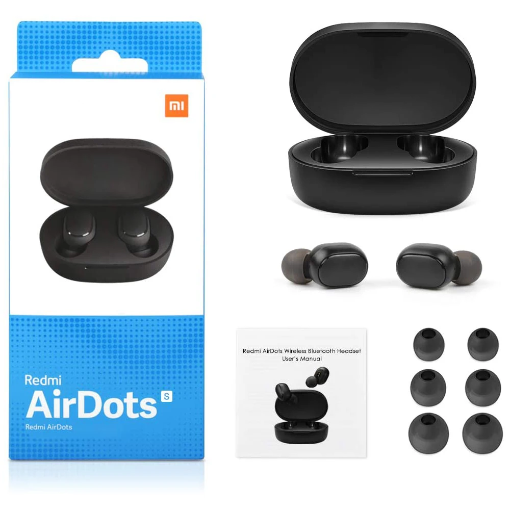 Xiaomi Redmi Airdots 2 In Ear TWS Bluetooth 5.0 Earphone Bass Stereo Wireless Cancellation With Mic Handsfree Earbuds AI Control